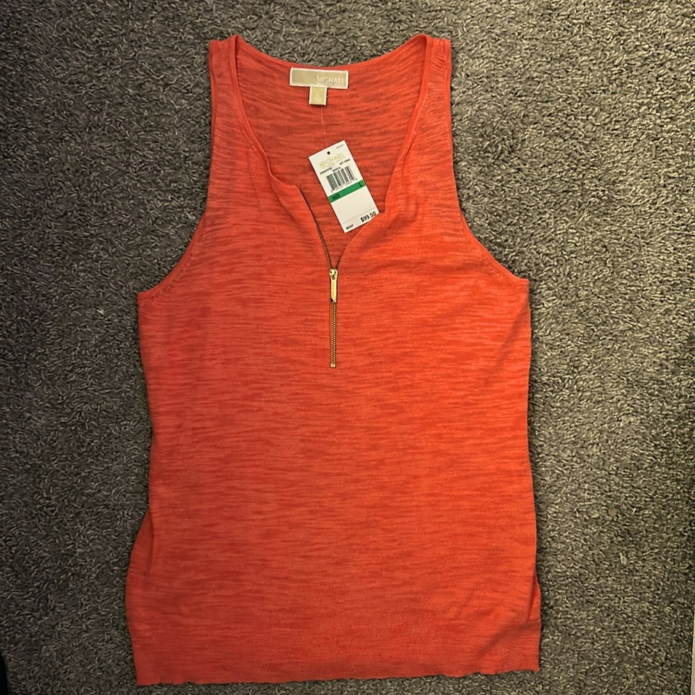 Brand new, Hot coral tank top, Michael Kors, Size: Large.